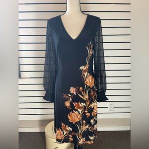 INC Black Floral Dress